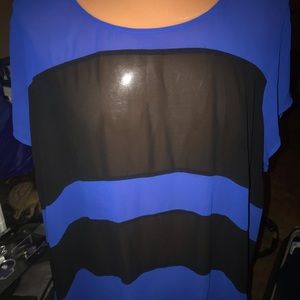 Black and white stripe blouse